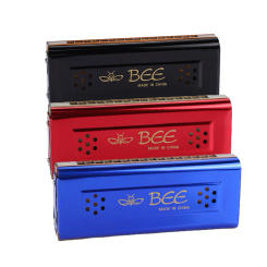 16 Holes Harmonica Mouth Organ Double Sided Key C & G Tremolo Tuned Metal Body Brass Reeds For Beginner Harmonica Love