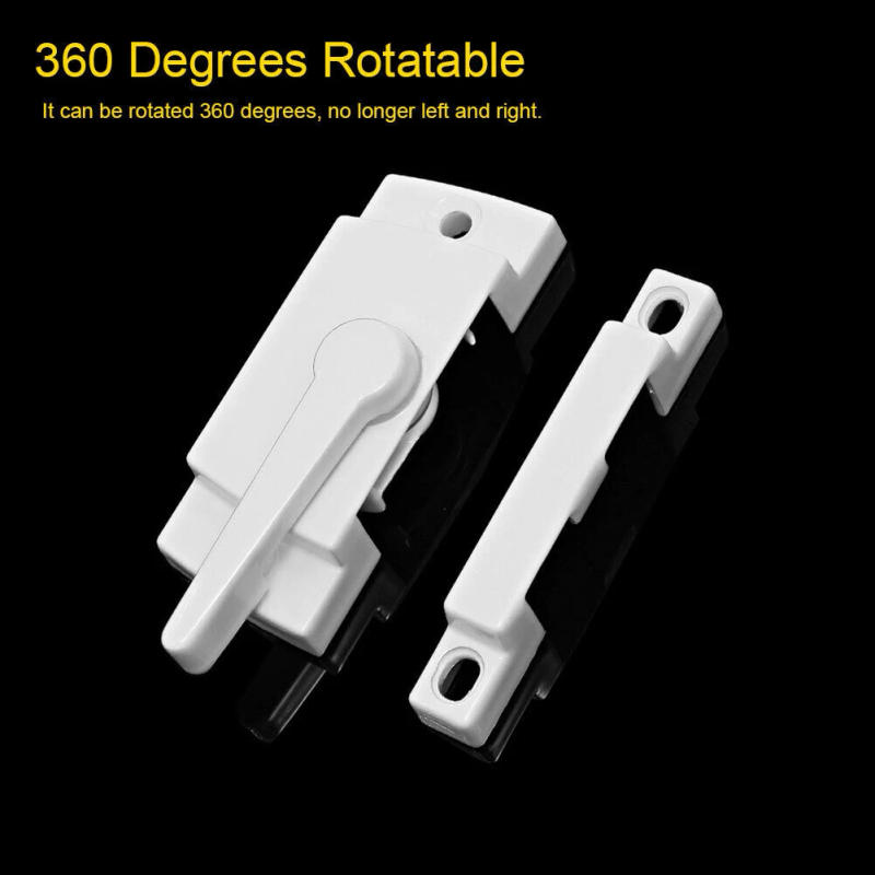 Description Picture 5 of item1pcs Zinc Alloy Sash Lock 60x25mm Sliding Casement Sash Vertical Slider Fitch Catch Lock White Hoem Door Window Hardware