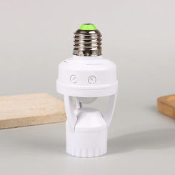 1PC AC100-240V E27 Socket Converter With PIR Motion Sensor Ampoule LED E27 Lamp Base Intelligent Switch Light Bulb Lamp Holder