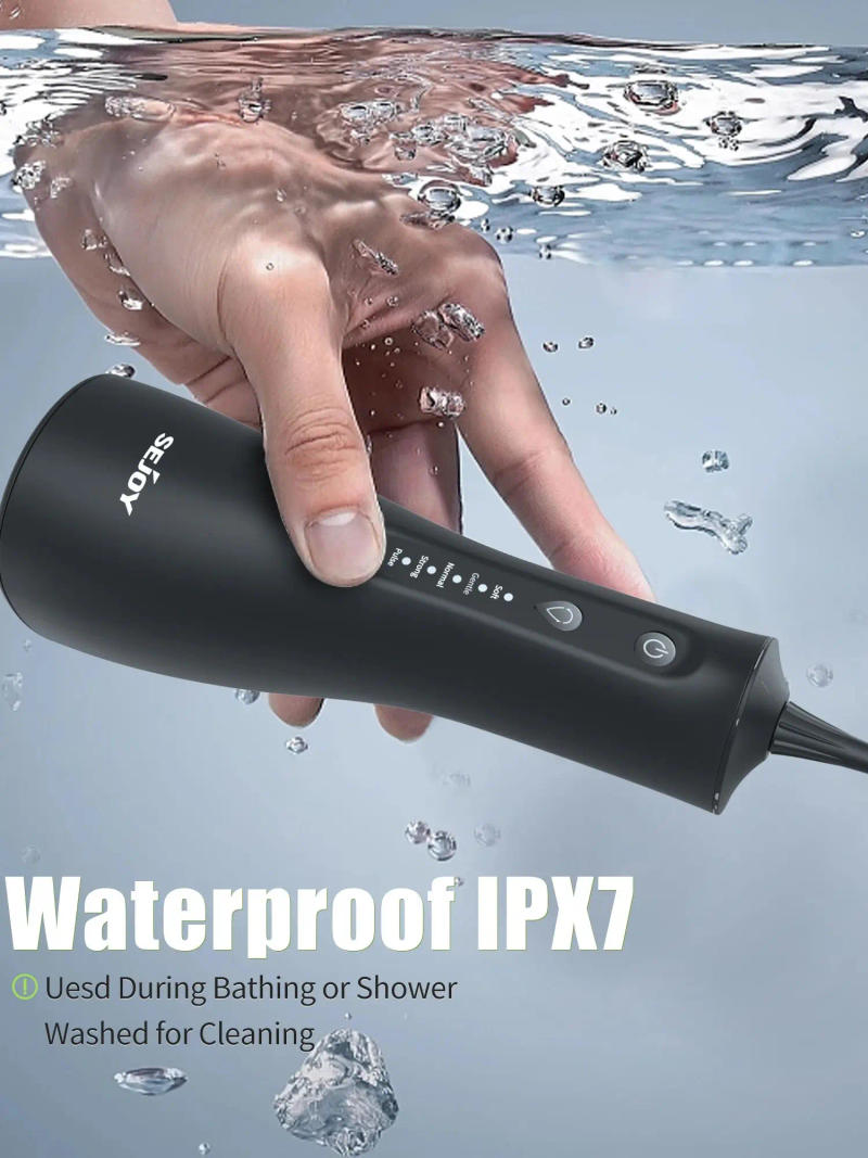 Description Picture 4 of itemSEJOY Dental Oral Irrigator USB Rechargeable Teeth Cleaner Portable Dental Water Flosser 5 Modes IPX7 Mouth Washing Machine