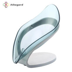 Leaf Shape Soap Box Drain Soap Holder Box Suction Cup Soap Dish For Bathroom Shower Toilet Shower Non-slip Drain Soap Case