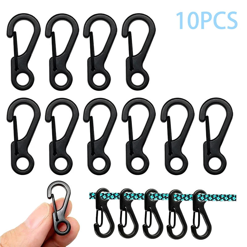 Description Picture 2 of item10Pcs Carabiner D-Ring Key Chain Spring Clips Mini Aluminium Alloy Hang Buckle Survival EDC Gear Outdoor Camping Keyring Tool