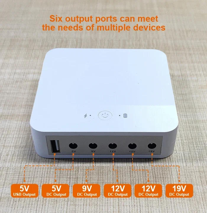 Description Picture 4 of item13200mAh Mini Ups Uninterruptible Power Supply DC 19V 12V 9V 5V Router Optical Cat Adapter Backup Power Supply for ONU