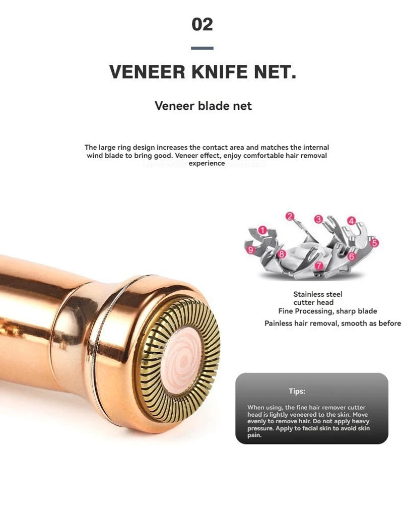 Description Picture 6 of itemLipstick-Style Electric Hair Remover: Facial/Bikini/Underarm 2-in-1 Trimmer for Women