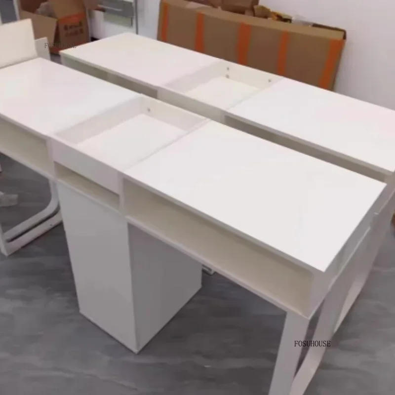 Description Picture 5 of itemMinimalist Designer Furniture Professional Nail Tables Dormitory Bedroom Salon Table Light Luxury Manicure Store Manicure Desk H