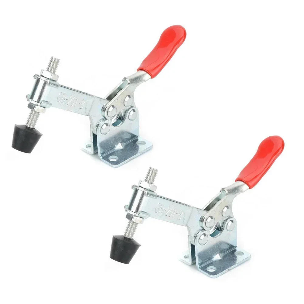 Description Picture 3 of item2pcs Metal Toggle Clamp Quick Toggle Release Horizontal Clamps Tool GH-201B Workshop Quick Clamps Tools Galvanized Iron Locking
