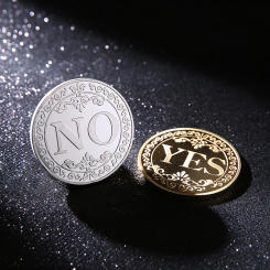 1PC Bronze Yes Or No Commemorative Coin Souvenir Non-Currency Game Prop Decision Coins Collection Decoration Crafts