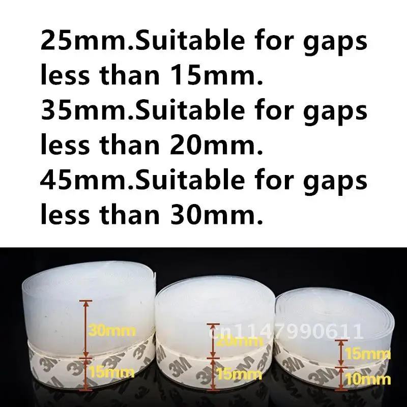 Description Picture 6 of itemWeatherstrip Windproofshield Tape Door Window Insect Adhesive Sweep Dustproof Rubber Under Silicone Stripping Bottom Sealing