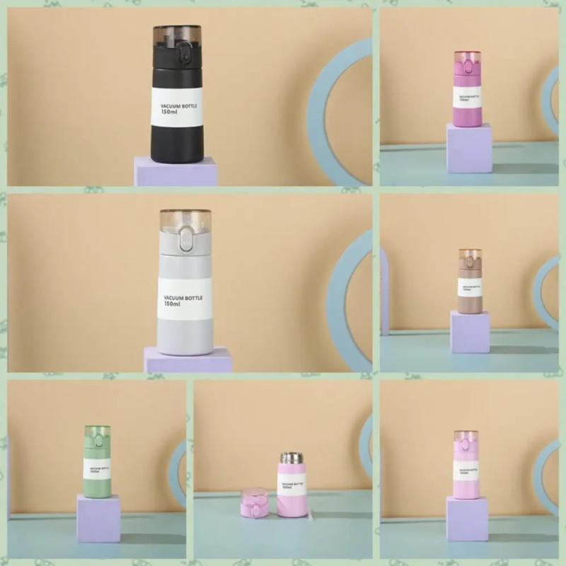 Description Picture 2 of itemMini Thermos Cup 150/250ml Leak-proof  Fashion Thermos Insulated Cup With Straw Portable One-button Opening Pocket Thermal Mug