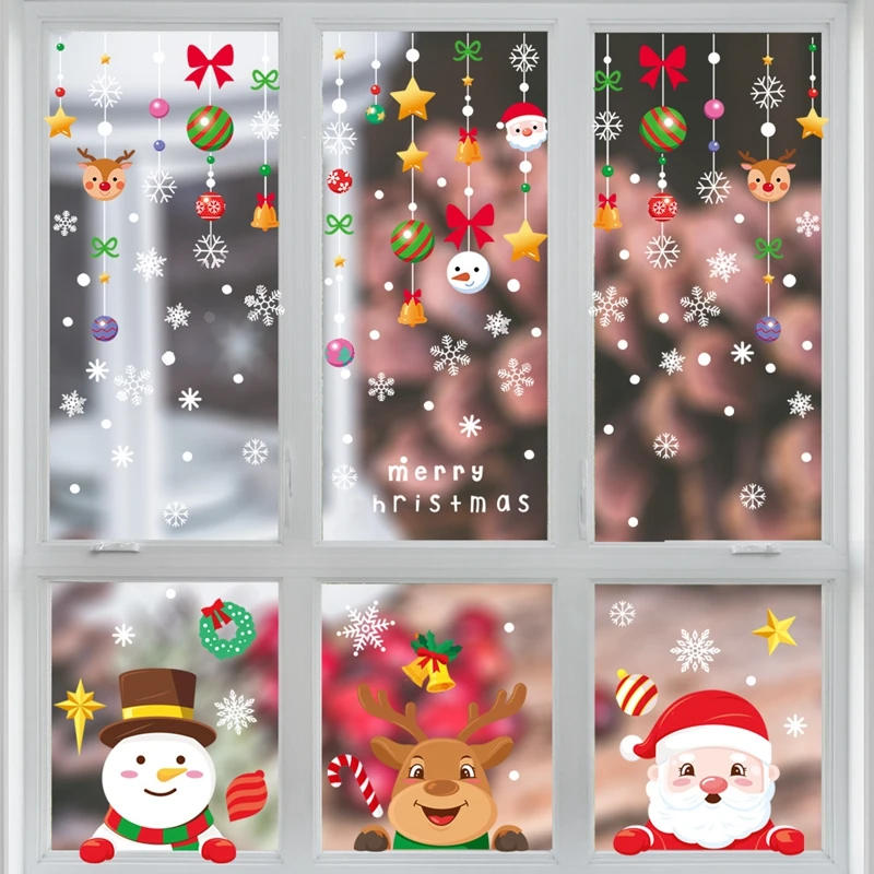 Description Picture 6 of itemChristmas Window Stickers Santa Claus Snowflake DIY Wall Decal 2023 Christmas Decorations For Home New Year Ornaments Gift 2024