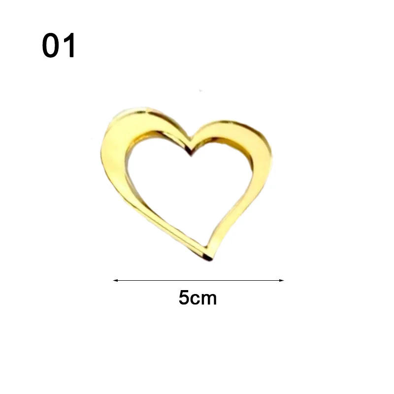 Description Picture 5 of item10Pcs Golden Heart Acrylic Cake Topper Valentine's Day Cupcake Decorations Anniversary Wedding Party Cake Toppers Kitchen Tools