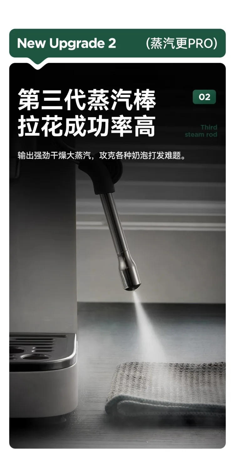 Description Picture 6 of item220V Petrus Coffee Machine Compact Espresso Maker with Milk Frother for Home Use