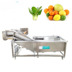 Automatic Conveyor Air Bubble Fruit Washing and Cleaning Machine Leaf Vegetables Ozone Pressure Bubble Washer Dryer Equipment