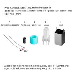 10 PCS of ham radio homemade high frequency adjustable inductor frequency identification accessories RF multi-layer coil bobbin