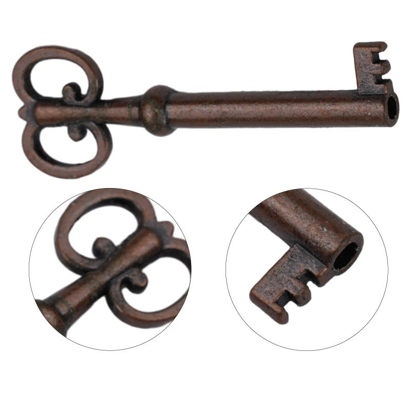 Description Picture 5 of itemLock Door Lock Metal Retro Style With Key 53x26mm Antique Hardware Cabinet Wardrobe Door Lock Set New Practical