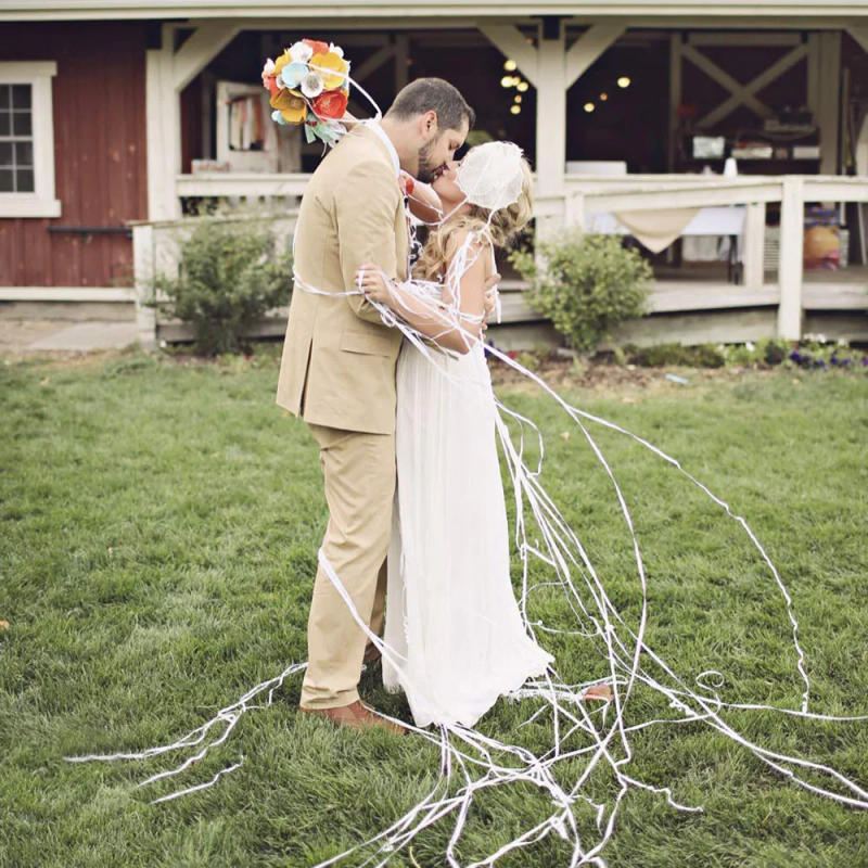Description Picture 6 of item10pcs Party Supplies Decoration Wedding Celebration Hand Throw Ribbon Spray Color Bars Streame Fireworks Bouquet Atmosphere Prop