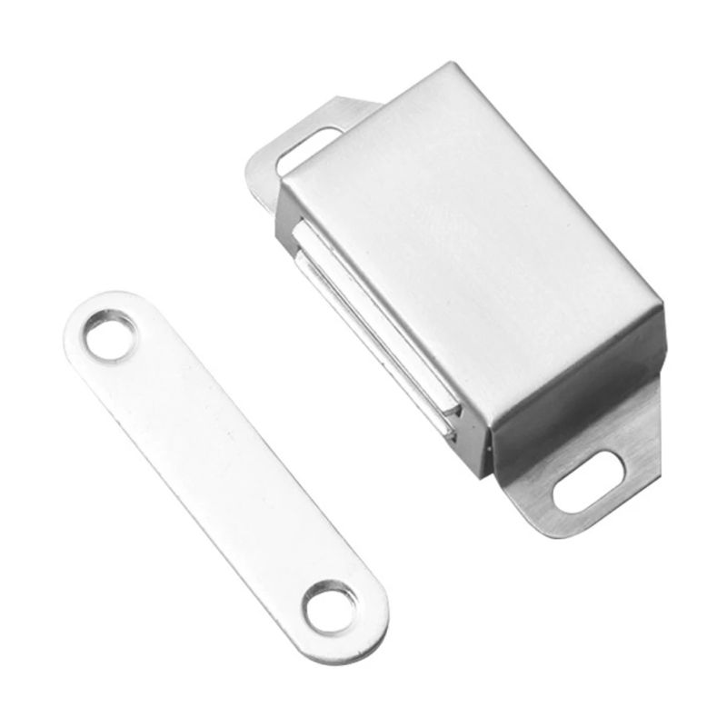 Description Picture 3 of itemHome Tool Cabinet Catch 304 Stainless Steel 53*22*14mm Accessories Kitchen Door Magnetic Partical To Use Silver Color