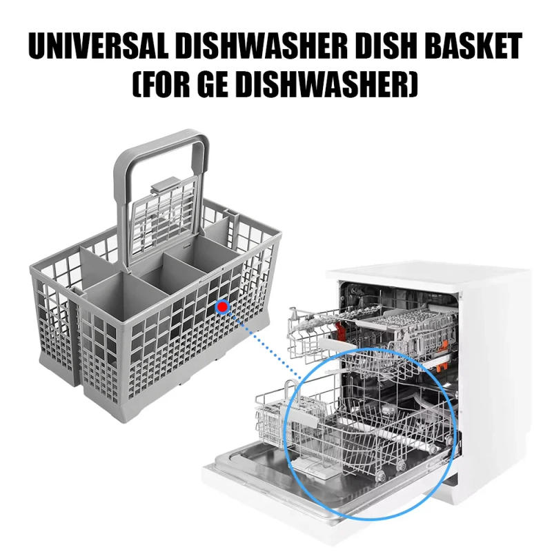 Description Picture 4 of itemMultifunctional Universal Dishwasher Basket Foldable Cutlery Holder for GE Dishwasher Basket Part Knife and Fork Storage Basket