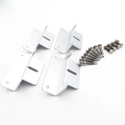 White Z Style Solar Panel Mounting Brackets Corrosion Resistant Clip Sets Roof Solar Panel Bracket Clamp Aluminum Alloy Support