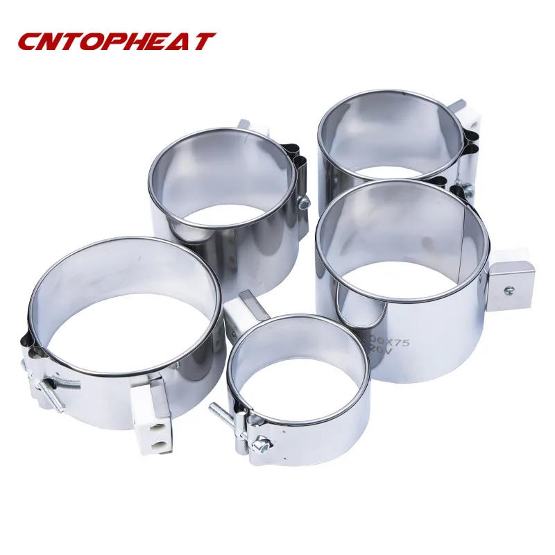 Description Picture 2 of itemID105mm Mica Band Heater 220V Stainless Steel Nozzle Electric Band Heater for Injection Molding Machine 50-300 Degrees