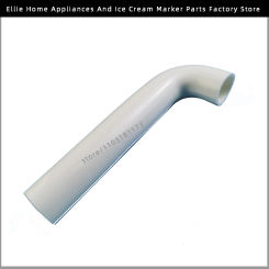 Long Plastic Conduit Pipe Spare Parts L-shaped Tube Replacement For Soft Serve Ice Cream Machines