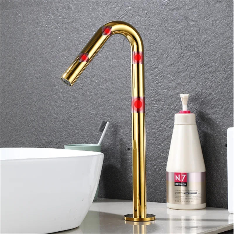Description Picture 3 of itemSmart Touch Bssin Faucet Gold Automatic Sensor Bathroom   Mixer Crane, Free Touch Sink Tap, Bathroom Sink