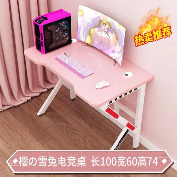 Pink Gaming Desk Girls Study Desk Laptop Table Computer Table Chair Live Gamer Home Live Desks Bedroom Desktop Gamer Desks Mesa