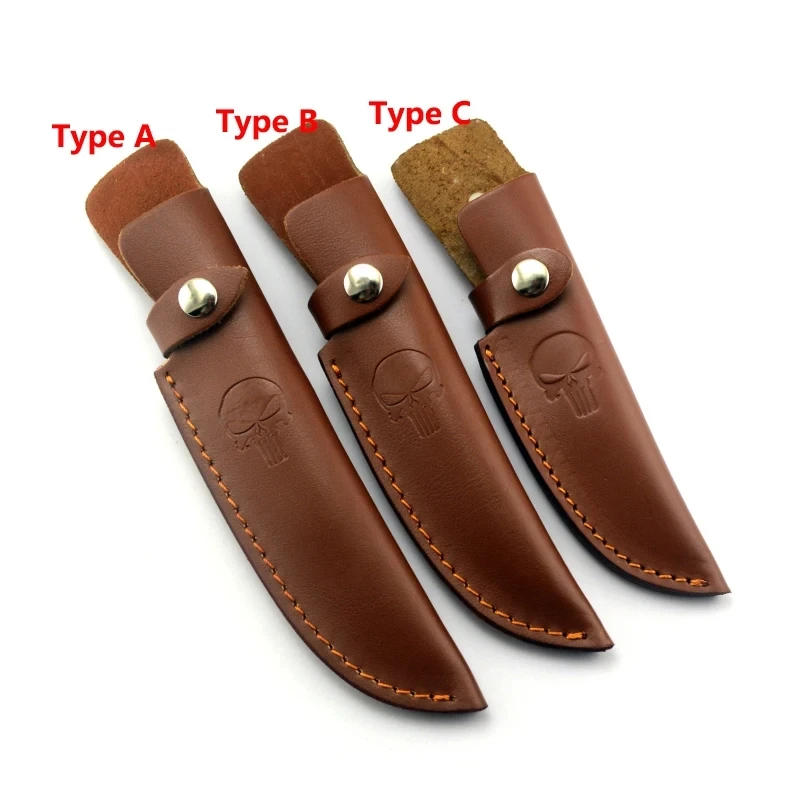 Description Picture 5 of itemGenuine Cowhide Fixed Blade Small Straight Knife Scabbard Sheath Leather Case Holder Outdoor Tool Belt Loop Hunt Multi Holster