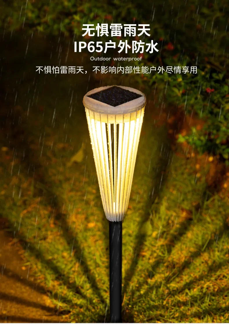 Description Picture 4 of item2/4/6pcs New Hollow Solar Light Umbrella Decorative Landscape Light Garden Waterproof Outdoor Garden LED Ground Lawn Lamps Hot