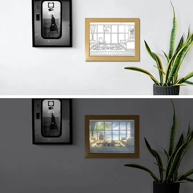 Description Picture 5 of itemLED Night Light Decorative Light Painting USB Plug Dimming Wall Artwork Table Lamp Gift Indoor Sunlight Window Wooden Photo Lamp