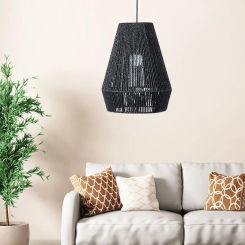 Lamp Shade Decor Handwoven Rope Woven Lampshade Commercial And Creative Pendant Lamp Decoration For Homestays Hot Pot Shops