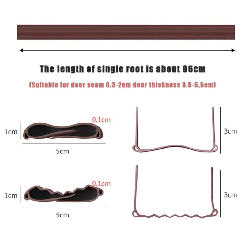 Description Picture 3 of itemDurable Windproof Door Bottom Seal Strip Dustproof Soft Door Gap Baffle PVC SoundProof Waterproof Seal Strip Door