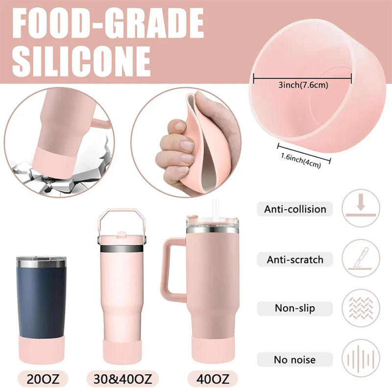 Description Picture 5 of item9pcs Accessories Set 3 Spill Proof Stopper Flowers Straw Cover Boot 2 Straw and Brush and 1 Flower Charm Chain for Stanley Cup