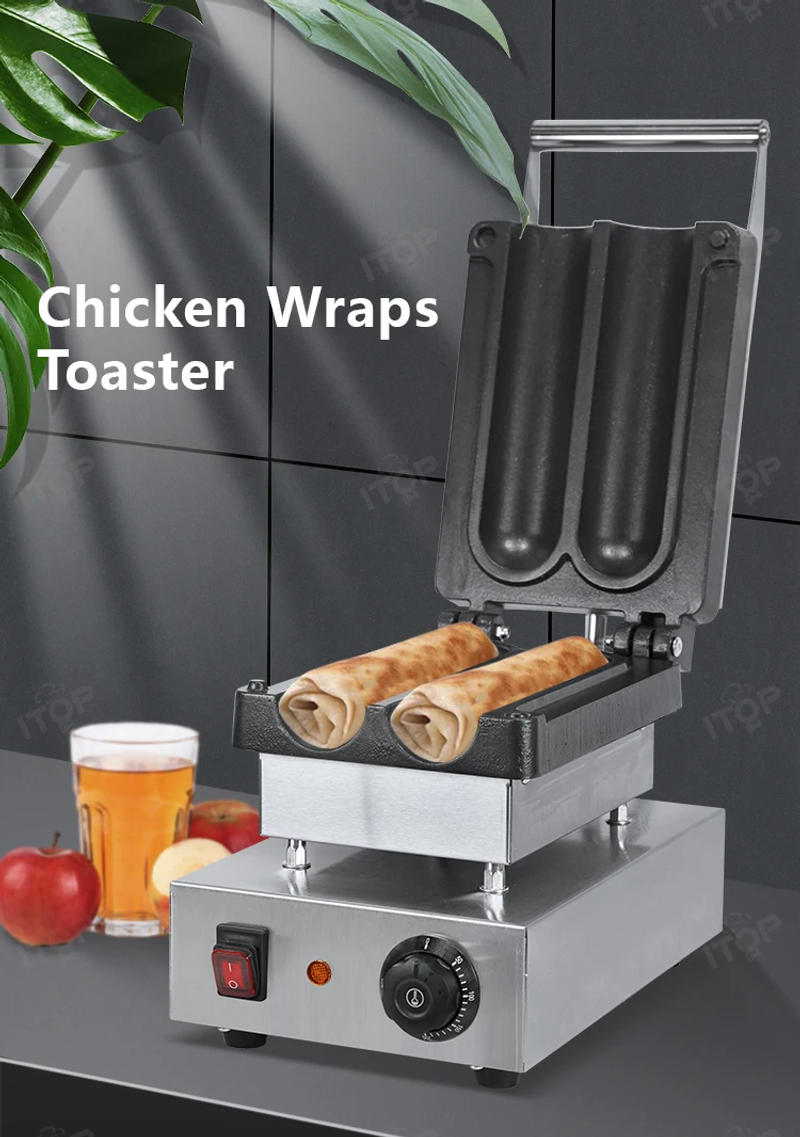 Description Picture 2 of itemShawarma Gyro Toaster Tortilla Wrap Sandwich Buritto Press Maker Machine Heater Warmer Roll Durum Doner Kebab Grill Griddle