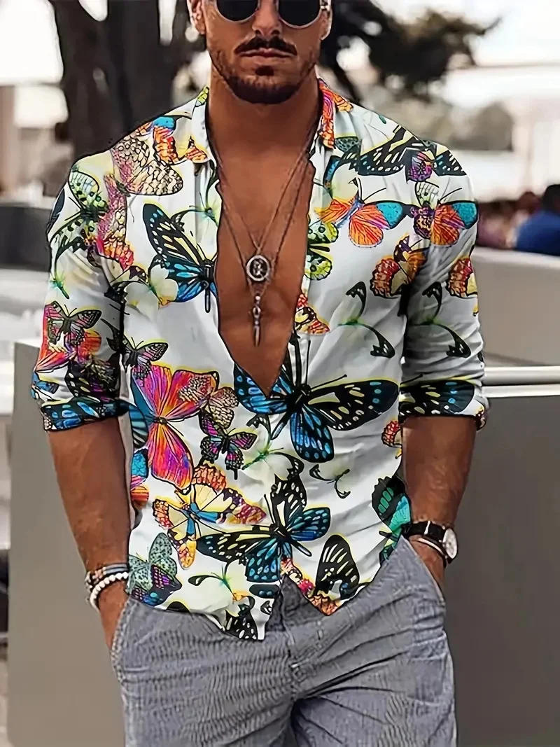 Description Picture 5 of itemVintage Painting Print Men's Camp Lapel Shirt - Short Sleeve Hawaiian Spring Summer Shirt for Daily Vacations and Beach Vacation