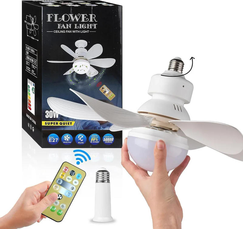 Description Picture 2 of itemLED fan light E27 30W 40W 42cm 52cm ceiling with remote control dimming suitable for living roombedroom kitchen home use 85-265V