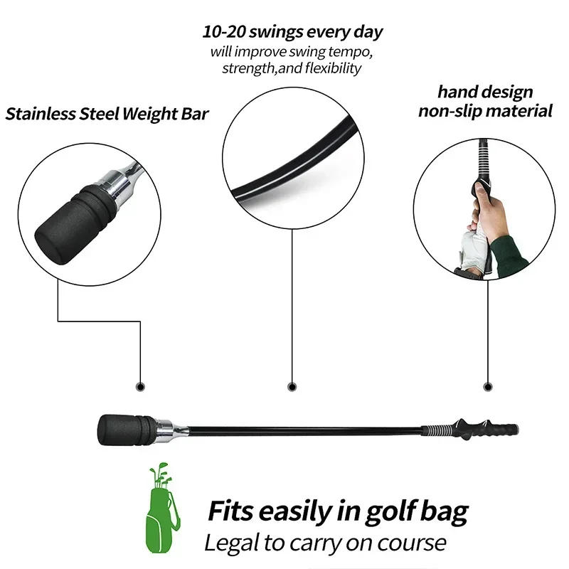 Description Picture 4 of itemPGM Golf Swing Trainer Indoor Outdoor Practice Stick Hand Grip Corrective Device Action Corrector Auxiliary Exercise With Sound