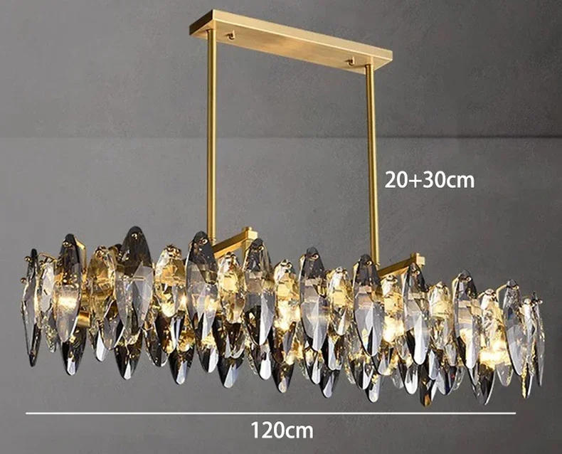 Description Picture 5 of itemLuxury Crystal Pendant Lights Home Decoration Living Room Chandelier Dining Room Pendant Lamp Ceiling Light Indoor Lighting