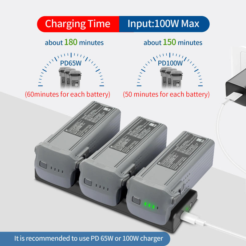 Description Picture 2 of itemCharging Hub For DJI Air 3 Drone Battery 3-Way Charging Manager 3 IN 1 Fast Battery Charging for DJI AIR 3 Accessory