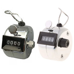 Hand Tally Counters 4-Digit Lap Trackers Manual Clickers Metal Mechanical Count to 9999 for Sport for Coach Casino DropShipping