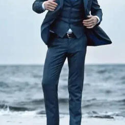 Elegant Blue Wedding Suits For Men High Quality Tailored Slim Fit 3 Piece Groom Tuxedo Custom Prom Blazer Sets Terno Masculino