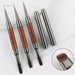 Double-end Nail Pen Brush Glue Phototherapy Pen UV Gel Liner Brush Ultra Thin Acrylic Nail Art Painting Manicure Brushes Tool