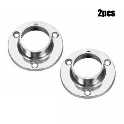 Store RAIL BRACKETS Closet Rod Holder Cupboard Wardrobe 2 Pcs Clothes Furniture Pole Wardrobe Replacement Round