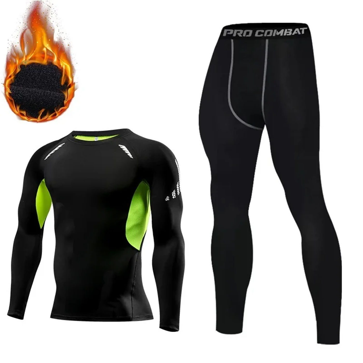 Description Picture 3 of itemWinter Thermal Underwear Men Compression Long Johns Fitness Thermo Clothing Thermal Tights Set for Men Warm Inner Wear Clothes