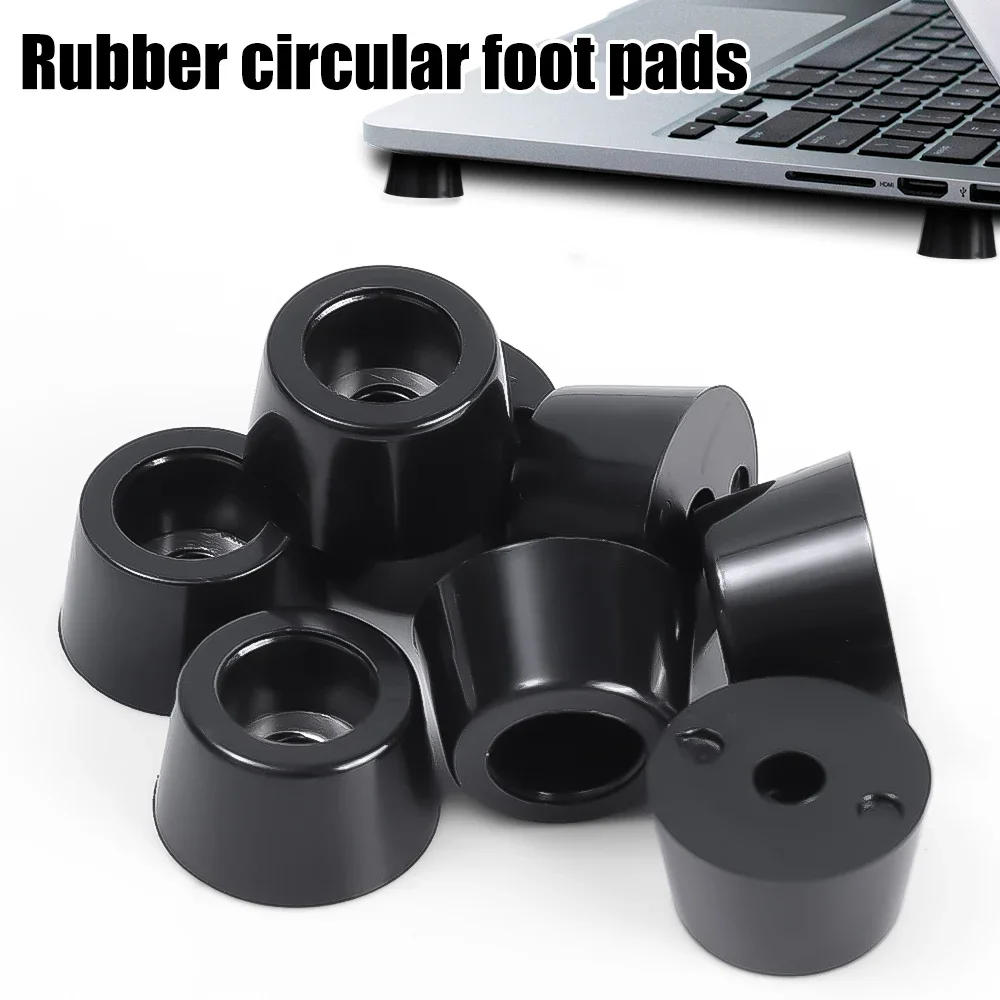 Description Picture 4 of item4/24Pcs Rubber Pads Floor Protectors Table Chair Furniture Leg Cover Speaker Cabinet Bottom Black Tips Absorber Non-slip Gasket
