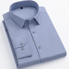 New Cotton Men Classic Long Sleeve Dress Shirt Regular Pocket Fit Formal Business Work Office Casual Button Shirts S-4XL