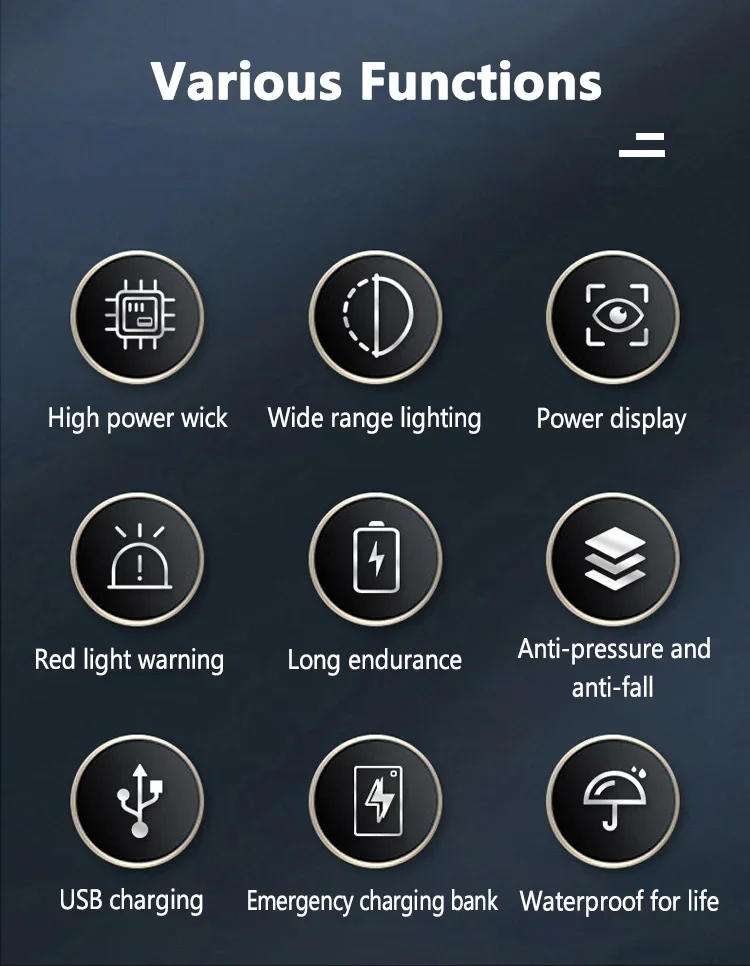 Description Picture 3 of itemMost Powerful XHP70 LED Work Light Solar Charging Searchlight USB Rechargeable Flashlight Camping Lantern Torch Spotlight