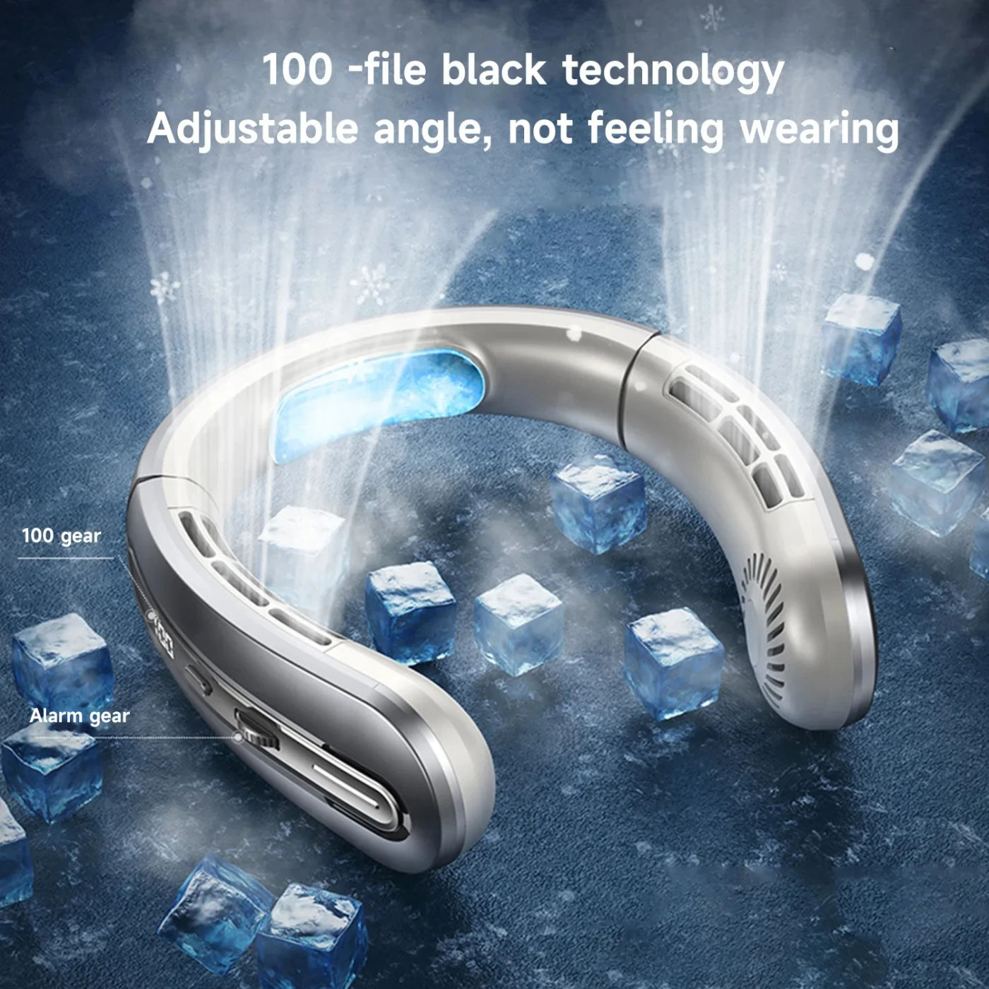 Description Picture 2 of itemXiaomi Portable Mini Hanging Neck Fan Digital Display Power Bladeless Fan Neckband Air Cooler USB Rechargeable Fan Cooling Tool