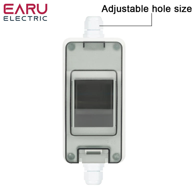 Description Picture 5 of itemHT-2 IP65 Waterproof Distribution Breaker Box Panel Installation 2 WAY PC ABS Plastic Outdoor Electrical MCB Solar Junction Box