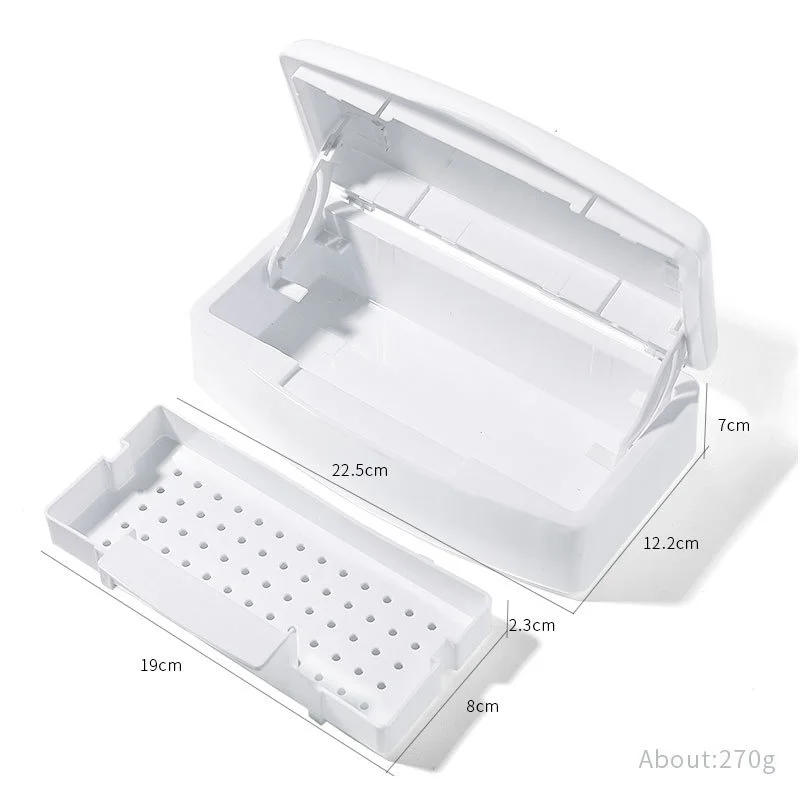Description Picture 4 of itemNail Sterilizer Tray Disinfection Box Sterilizing Clean Nail Art Salon Manicure Implement Sanitize Tool Equipment Cleaner Tools